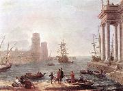 Claude Lorrain Port Scene with the Departure of Ulysses from the Land of the Feaci fdg oil